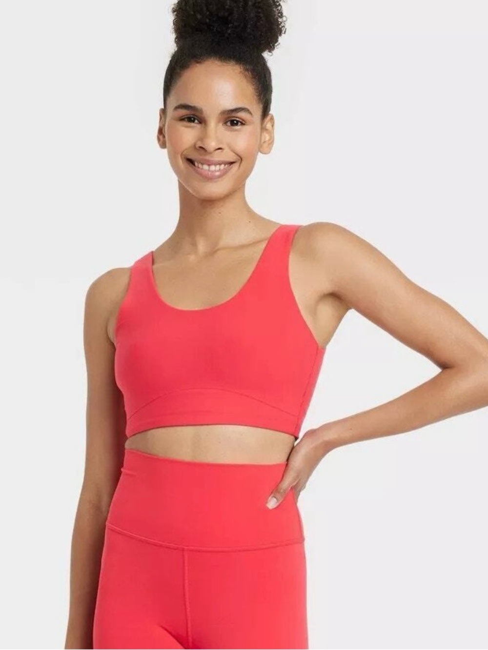 All in Motion Bright Red Everyday Soft Medium Support Sports Bra